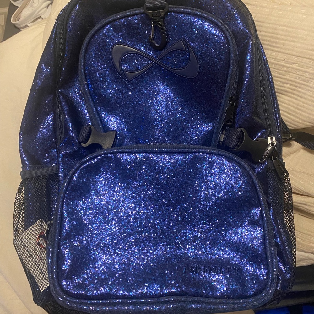 Nfinity blue sequin backpack